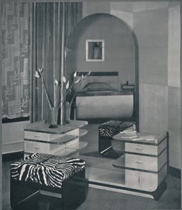 Frankl Galleres、Inc.用に設計された化粧台とスツール、1933年 作： Unbekannt