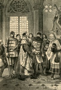 スティーブン大聖堂の創設者としてのルドルフ4世公爵、1360年、1890年。 作： Unbekannt
