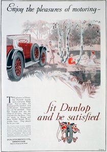 ダンロップタイヤ広告、1925年 作： Unbekannt