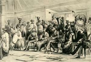 オークランド卿のダルバール、c1836-1842、1925。 作： Unbekannt