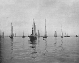 アメリカ合衆国、ニューヨーク湾の早朝、c1900。 作： Unbekannt