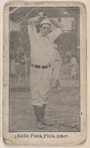 エディ プランク、フィラデルフィア、アメリカン リーグ、野球選手セット W500、ca. 1915年。 作： Unbekannt