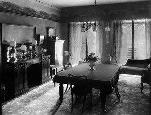 エドワード朝の食堂、1909年 作： Unbekannt