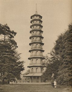 18世紀バージョンのキューガーデンのパゴダ、c1935。 作： Unbekannt