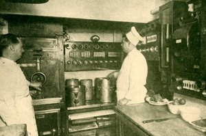 電気設備付きの電車のキッチン、ロンドンとノースイースタン鉄道、1930。 作： Unbekannt