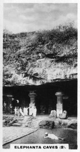 エレファンタ洞窟、ボンベイ、インド、c1925 作： Unbekannt