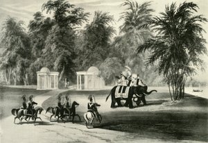 バラックポアパークの象とボディガード、1820年、1925年。