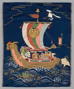 1800年代後半〜1900年代初頭に刺繍された福佐。 作： Unbekannt