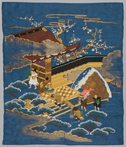 1800年代後半〜1900年代初頭に刺繍された福佐。 作： Unbekannt