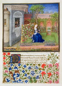 庭のエミリア、1468年 作： Unbekannt