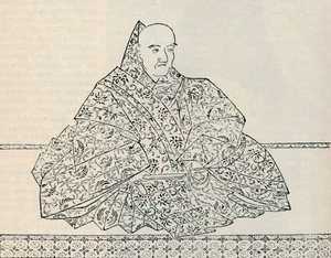 統治時代のモンゴルアルマダが破壊された後の日本の後宇多天皇、1907年 作： Unbekannt