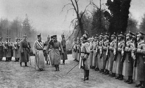 1917年の第一次世界大戦、陸軍本部でカイザーヴィルヘルム2世を訪問したオーストリアのカール1世皇帝