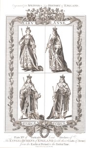 英国の王様と王妃、紋章入り、1780年〜1800年 作： Unbekannt