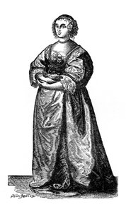 イギリスの裁判所の女性、1643年、1910年 作： Unbekannt