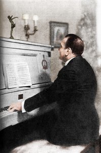 Enrico Caruso-ピアノでのイタリアの有名テナー、c1925 作： Unbekannt