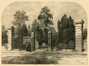 ブロンプトン墓地、c1876への入り口。