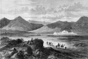 1878年、アフガニスタンのカイバル峠とジャムロードの砦への入り口 作： Unbekannt