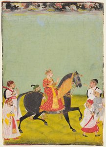 乗馬のRaj Singh II、Pratap Singh rの息子。 1752〜55年、c。 1760。 作： Unbekannt