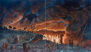 ベスビオ火山の噴火、1776 作： Unbekannt