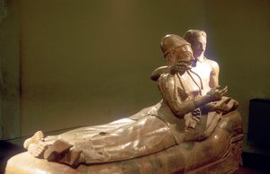 エトルリアの石棺とリクライニングカップル、イタリア、セルベテリ、紀元前6世紀 作： Unbekannt