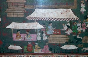 デリーのヨーロッパとインドの商人、17世紀 作： Unbekannt