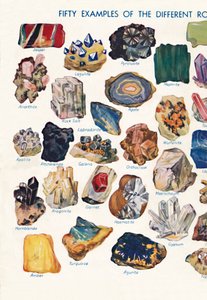 地球の地殻を構成するさまざまな岩の例、1935 作： Unbekannt