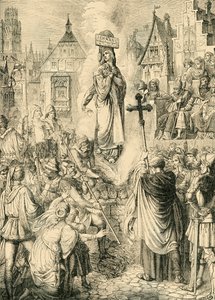 ジョーンオブアークの処刑、1431年5月30日、1890年。 作： Unbekannt