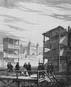 古い印刷物からのタワーヒルでのダーウェントウォーター卿の処刑、1716年2月24日、c1880