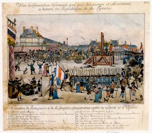 ロベスピエールとその共犯者の処刑、1794 作： Unbekannt