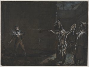 1804年3月21日のデュークデンギャンの処刑c。 1870。 作： Unbekannt