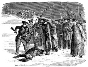 追放されたロシアの囚人、1874年 作： Unbekannt