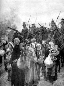 1914年、ブリュッセルのルーヴァンの市民を追放