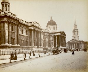 ナショナルギャラリーの外観、ロンドン、1887 作： Unbekannt
