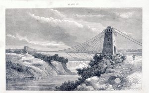フォールズビュー吊り橋、ナイアガラ、北アメリカ、c1869-c1889 作： Unbekannt
