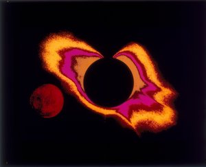 太陽と月の偽色写真、c1970年代