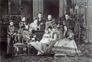 ロシアの皇帝アレクサンドル2世の家族の肖像画、1860年代