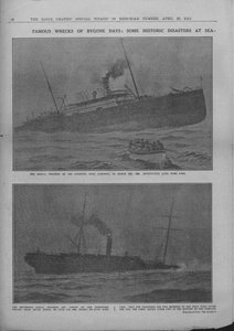 1912年4月20日、有名な過去の残骸：海でのいくつかの歴史的災害。
