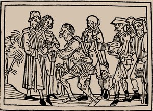 1479年に家主に納税した農家。 作： Unbekannt