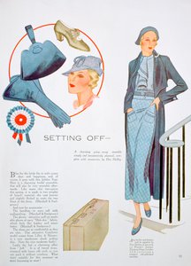 ファッションイラスト、1935 作： Unbekannt