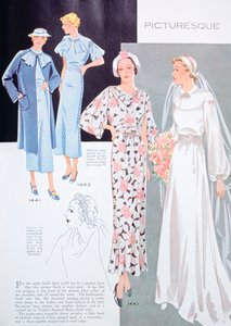 ファッションイラスト、1935 作： Unbekannt