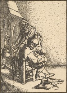 父が彼の子供を養う、1610-85。 作： Unbekannt