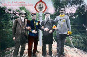 20世紀のフランスとドイツの国境での父親と息子 作： Unbekannt