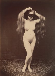 [仮面をかぶった女性のヌード], ca. 1870年。