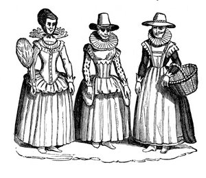 女性の衣装、17世紀、1910 作： Unbekannt