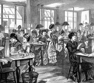 女性電信労働者、1871年