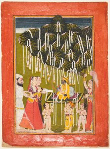 クリシュナの出生崇拝、c。 1720-25。 作： Unbekannt