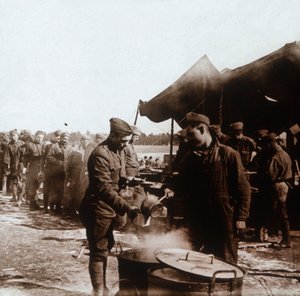 アメリカのキャンプ、メレット、フランス、c1914-c1918のフィールドキッチン。