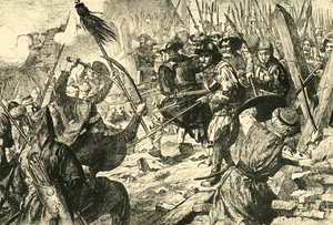 ウィーンの最初の包囲戦におけるトルコ人の最後の攻撃1529、1890。 作： Unbekannt