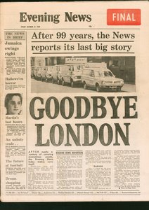 イブニングニュース新聞の最終版、1980年 作： Unbekannt