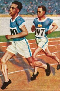 フィンランドのランナー、ヴィルリトールとパーボヌルミ、1928年。 作： Unbekannt